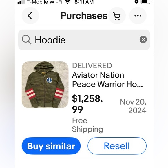 RARE Aviator Nation Peace Warrior camo zip hoodie/sweatshirt S/M - Picture 5 of 5